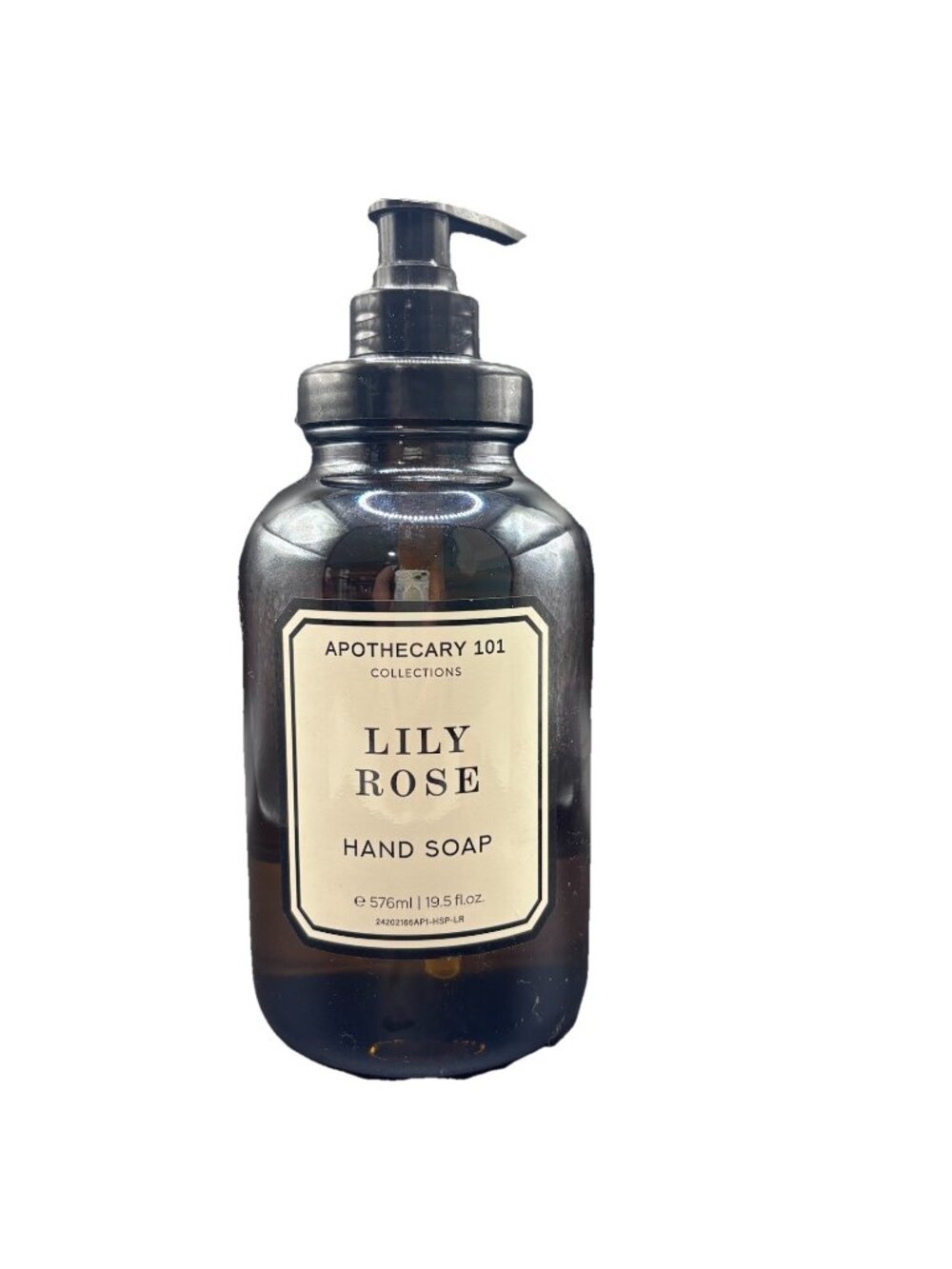 Apothecary 101 Collections Hand Wash Lily Rose 20 fl oz Dark Glass Bottle Floral